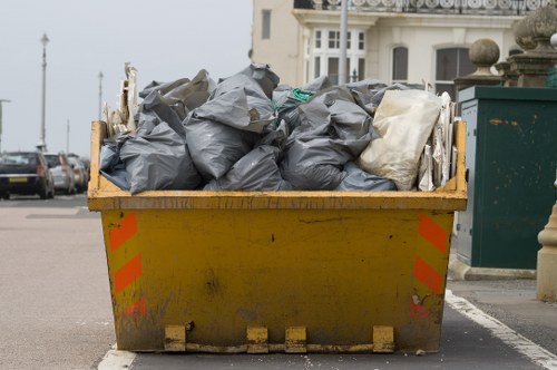 Commercial waste collection truck in Barnet